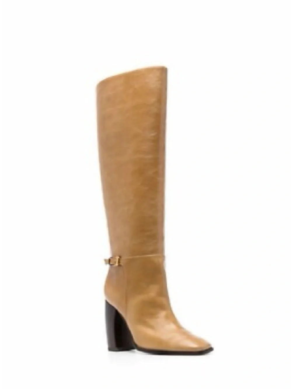 Tory Burch Banana Heel Leather Boots in Butterscotch